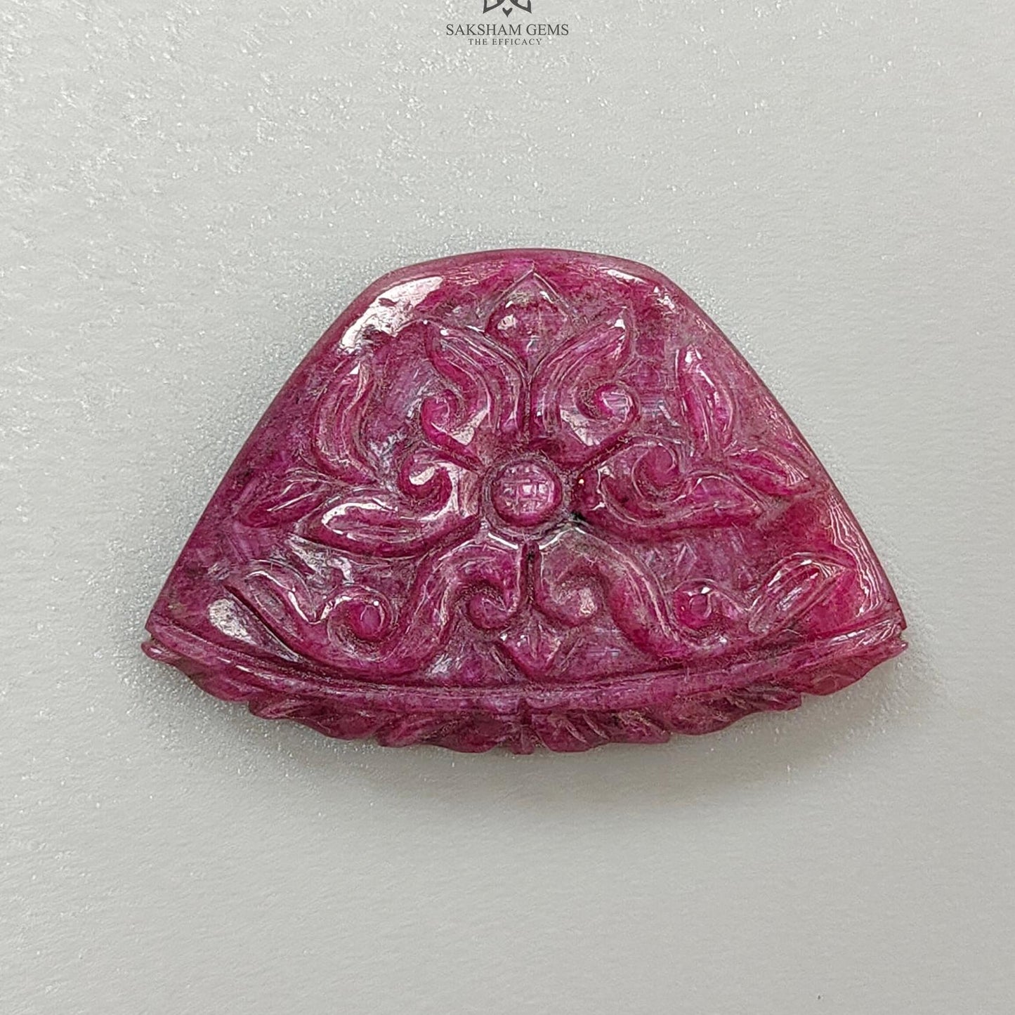 Ruby Gemstone Carving : 39.30cts Natural Untreated Unheated Red Ruby Hand Carved Uneven Shape 35*23mm 1pc