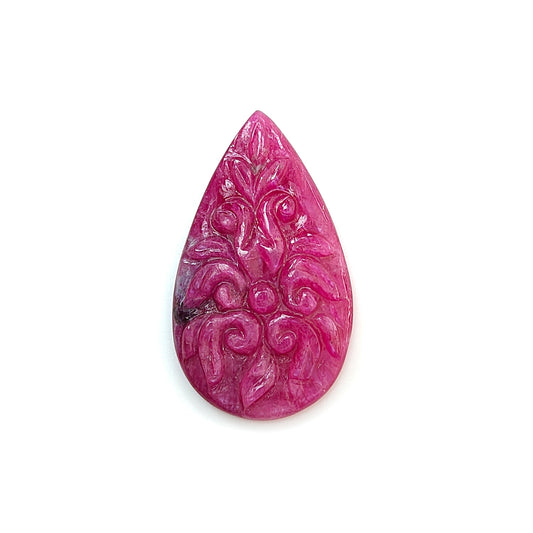 Ruby Pear Shape Carving