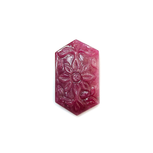 Ruby Hexagon Carving