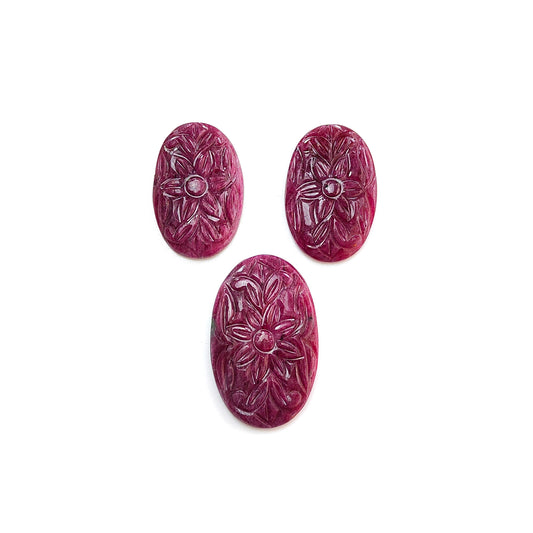 Ruby Oval Shape carving