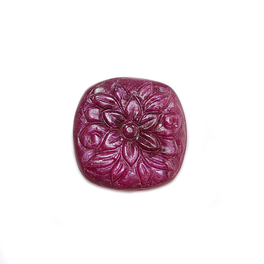 ruby cushion shape carving