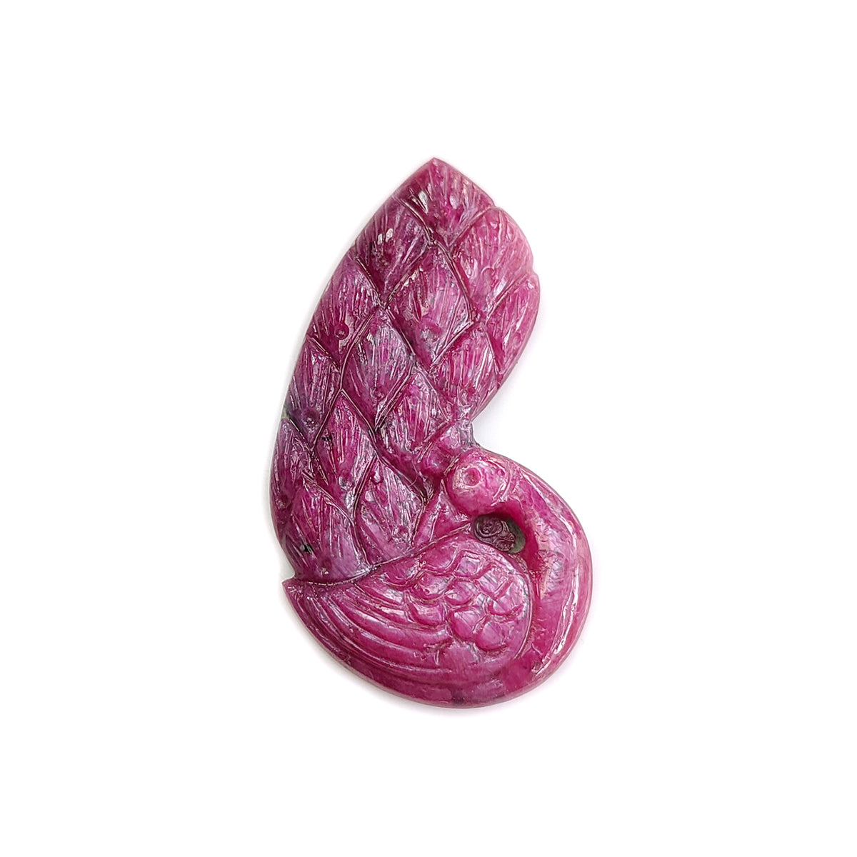 Ruby Carving Peacock Gemstone 