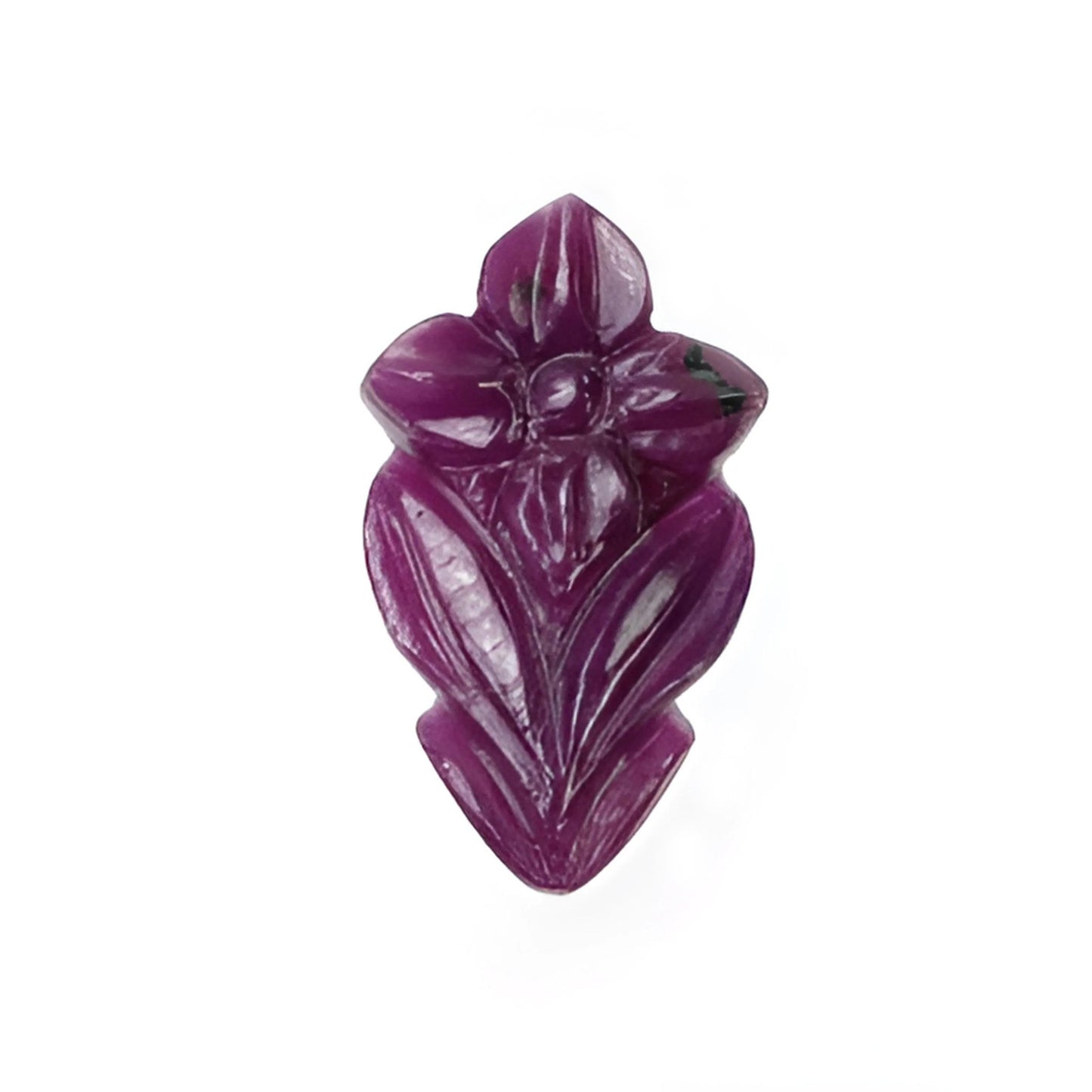 red ruby flower carving