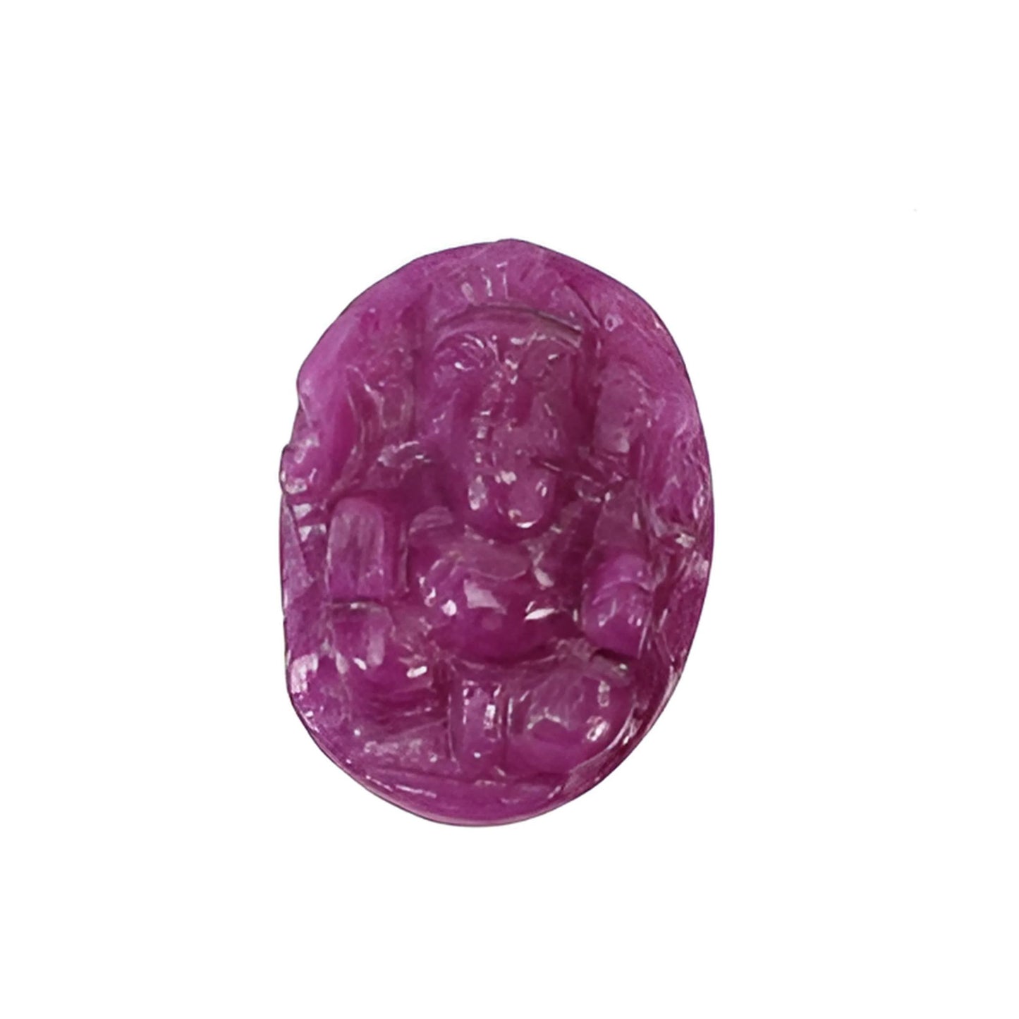 21.25cts Red Ruby Carving Natural Untreated gemstone ganesha Shape 18*14.5mm 1pc for Jewelry