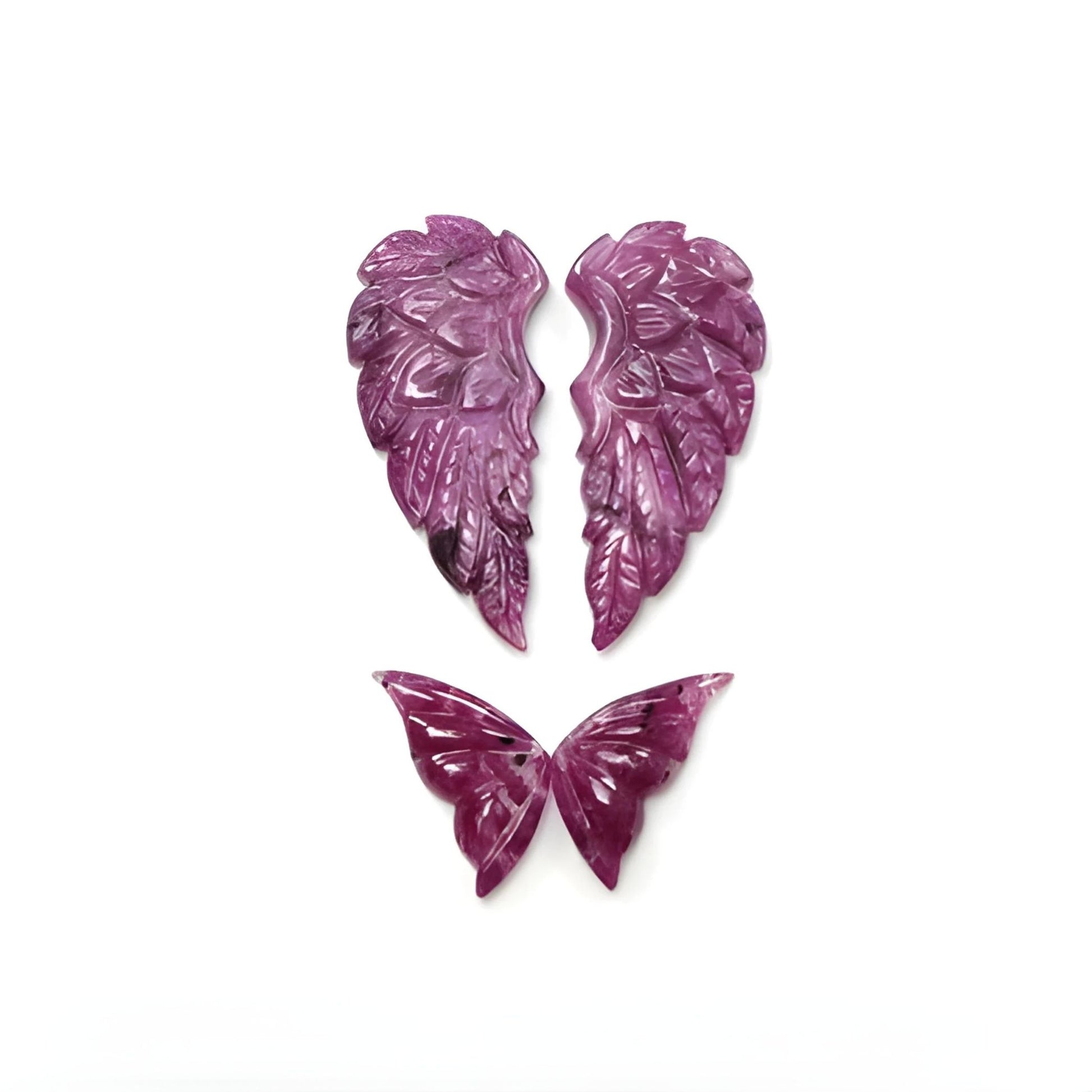 ruby butterfly, angel wings carving