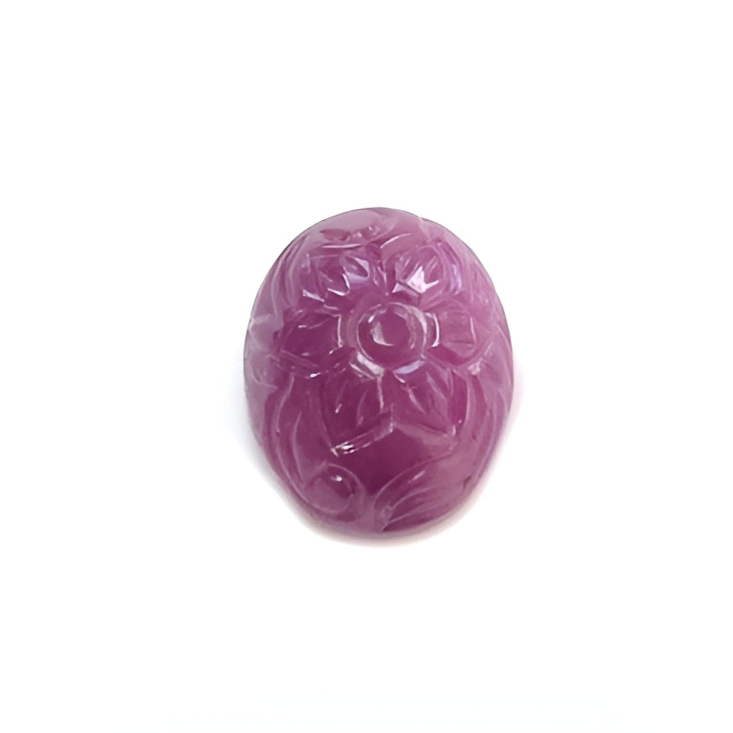 red ruby oval carving