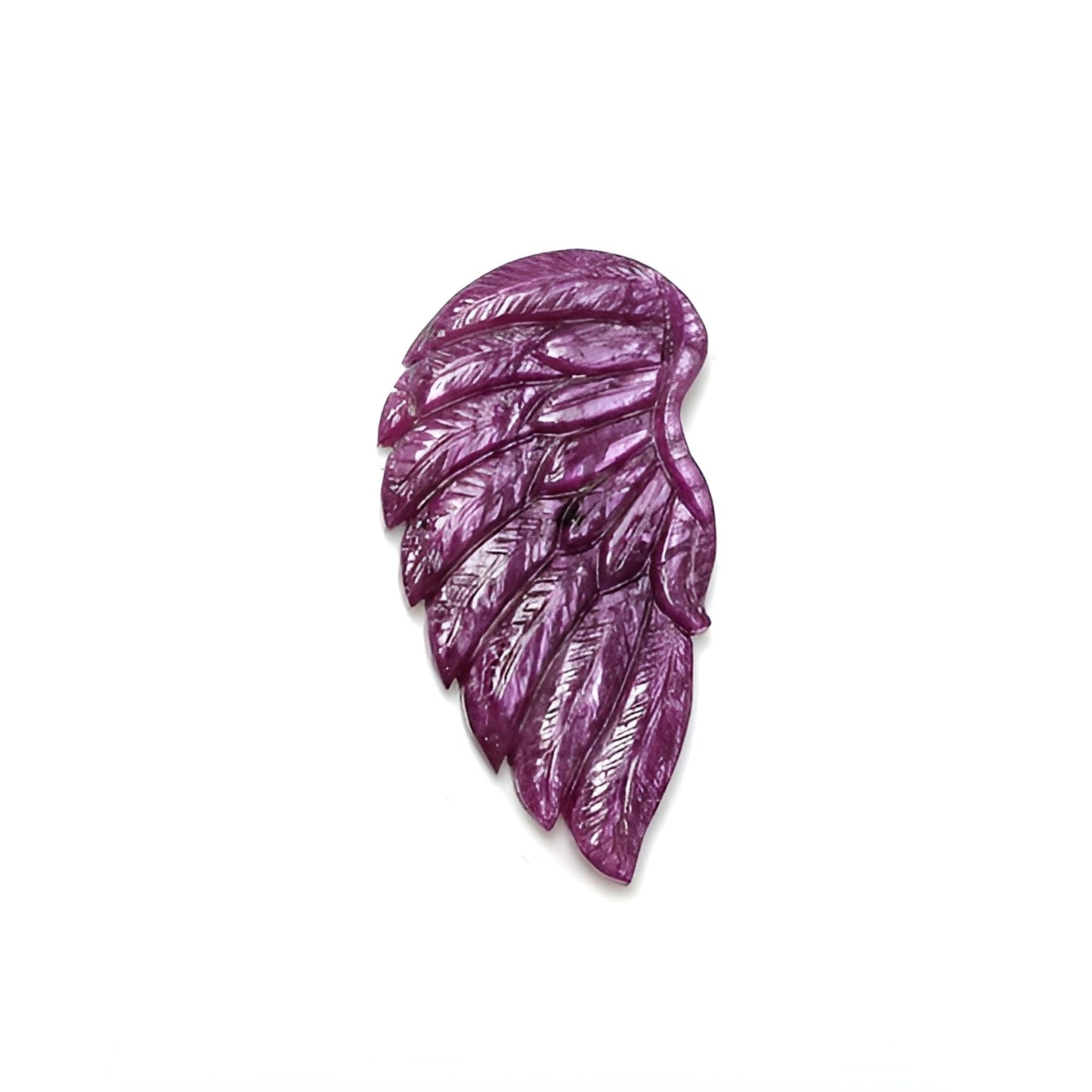 red ruby angel wing carving