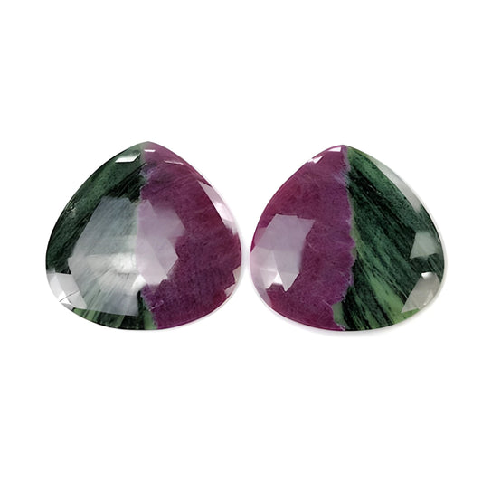 ياقوت زوسيت مقطوع بالورد