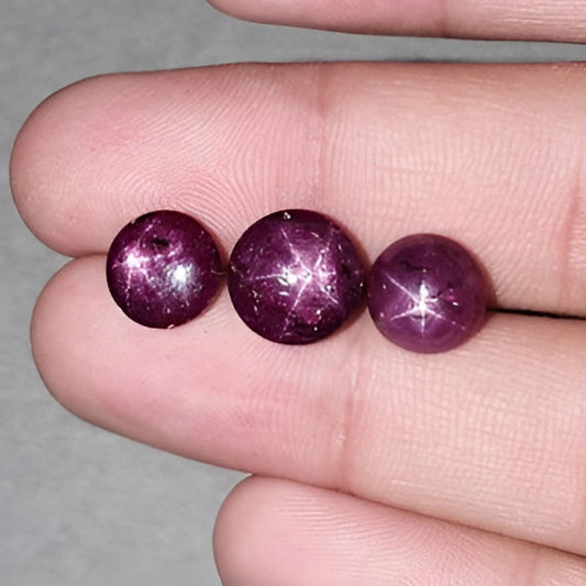 星光红宝石凸圆形宝石