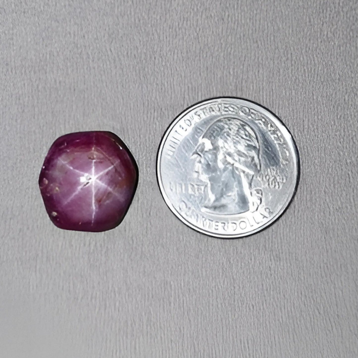 24.35cts Natural Untreated Star Ruby Gemstone Hexagon Shape Cabochon 18*15.5mm