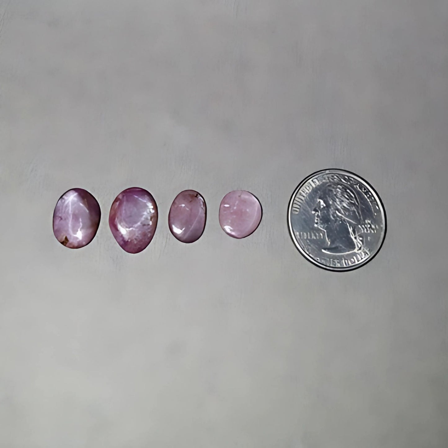 18.30cts Natural Untreated Star Ruby Gemstone Fancy Shape Cabochon 11*10mm - 15*11mm 4pcs