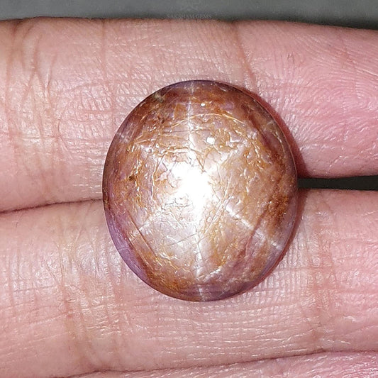 Star Ruby Gemstone Cabochon : 32.90cts Natural Untreated 6Ray Star Ruby Oval Shape 19.5*17mm