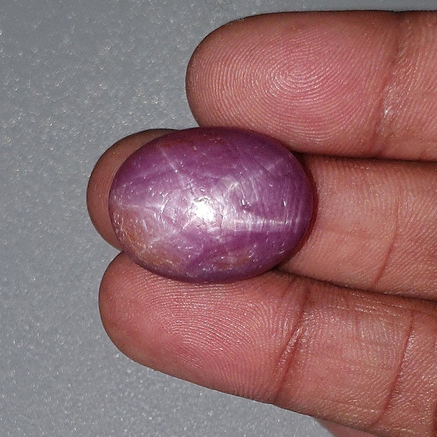 Star Ruby Gemstone Cabochon : 43.50cts Natural Untreated Red 6Ray Star Ruby Oval Shape 23*17mm