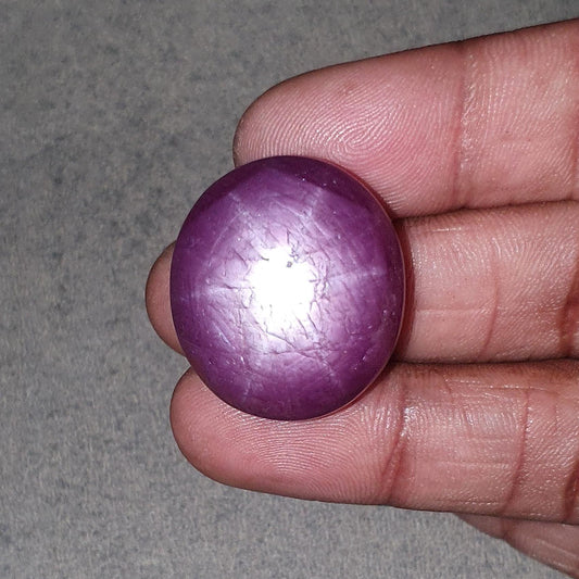 Star Ruby Gemstone Cabochon : 94.70cts Natural Untreated Red 6Ray Star Ruby Oval Shape 26*23mm