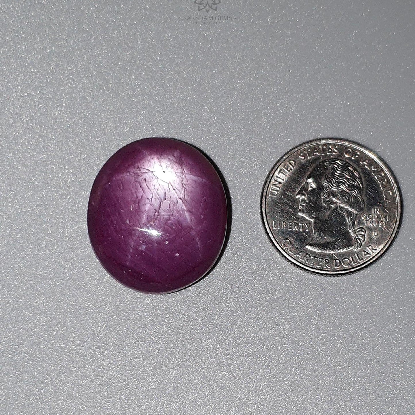 Star Ruby Gemstone Cabochon : 94.70cts Natural Untreated Red 6Ray Star Ruby Oval Shape 26*23mm