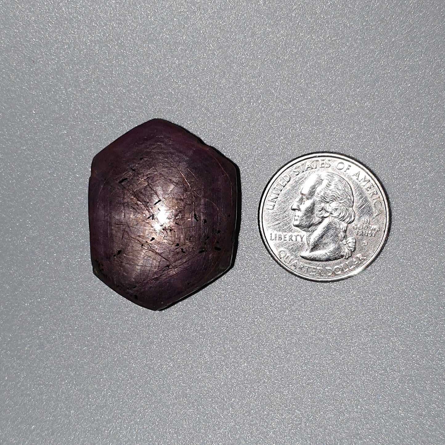 Star Ruby With Black Rutile Gemstone Wand : 159.30cts Natural Untreated Unheated Star Ruby Hexagon Shape Specimen 34*26mm