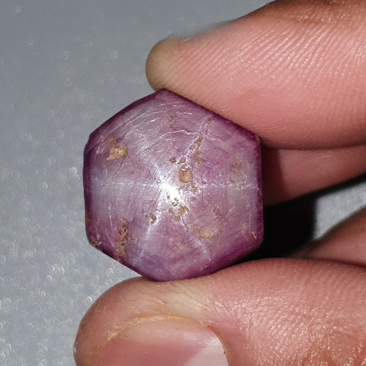 62.40cts Star Ruby Gemstone Cabochon Natural Untreated Red 6Ray Oval Shape 18*17mm 1pc