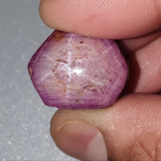 star ruby hexagon cabochon