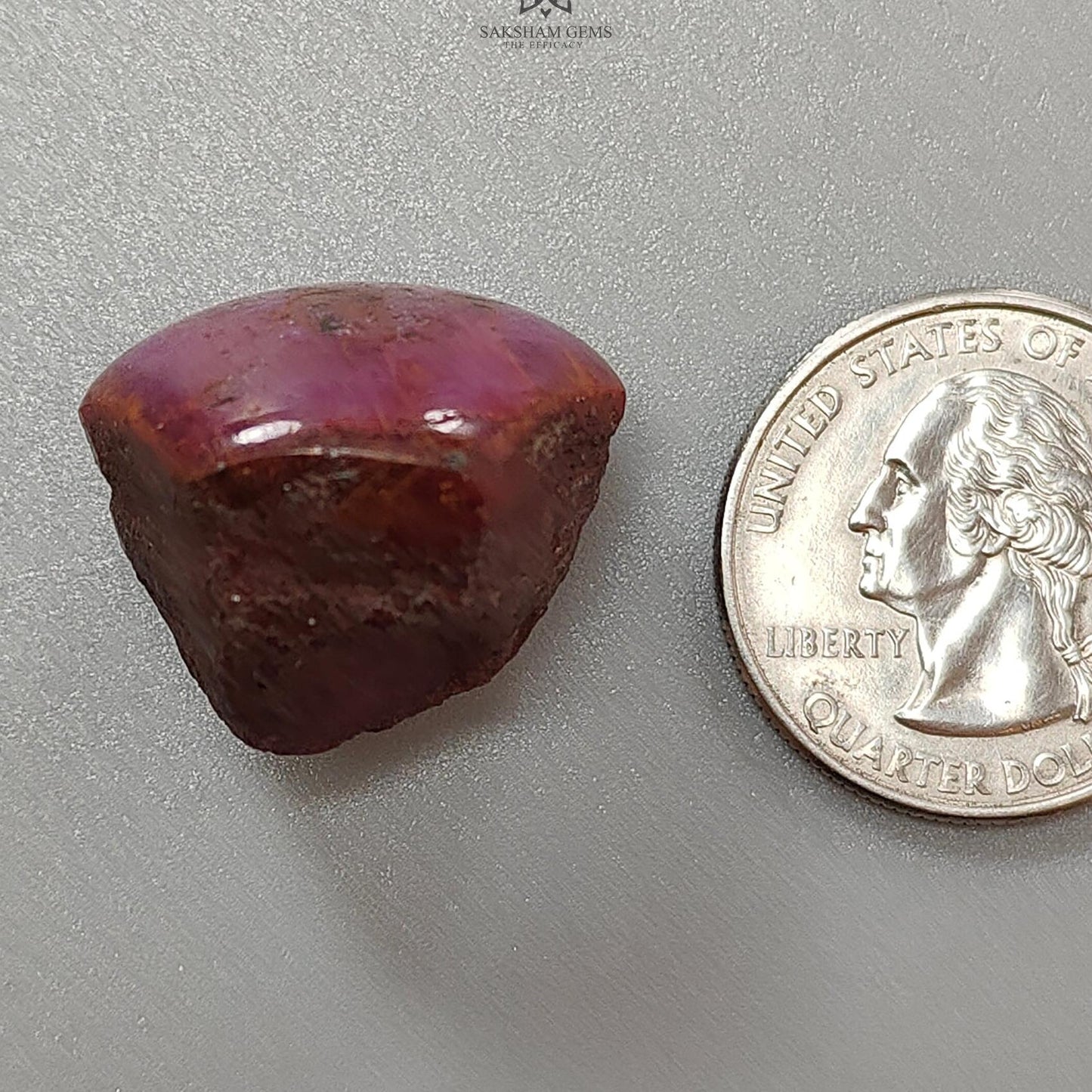 Star Ruby Gemstone Wand Specimen : 83.30cts Natural Untreated Unheated Red Ruby Hexagon 23*20mm 1pc