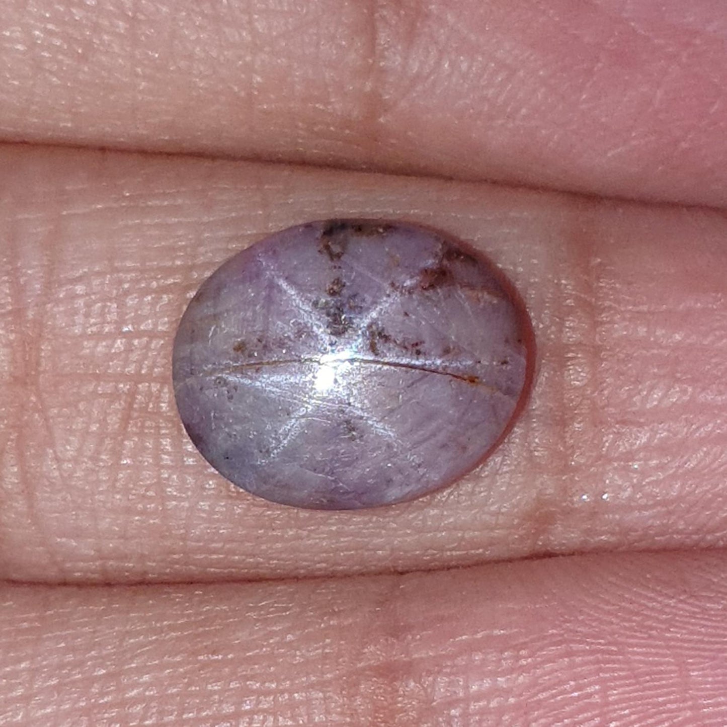 Star Ruby Trapiche Oval Cabochon Gemstone : 4.50cts Natural Unheated Star Ruby Trapiche Oval Cabochon 12mm -10mm 1pc For Jewelry