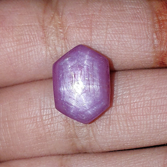star ruby hexagon cabochon