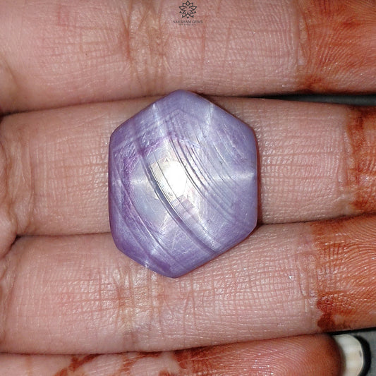 star ruby hexagon cabochon