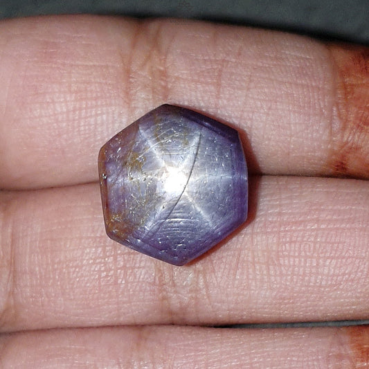 star ruby hexagon cabochon