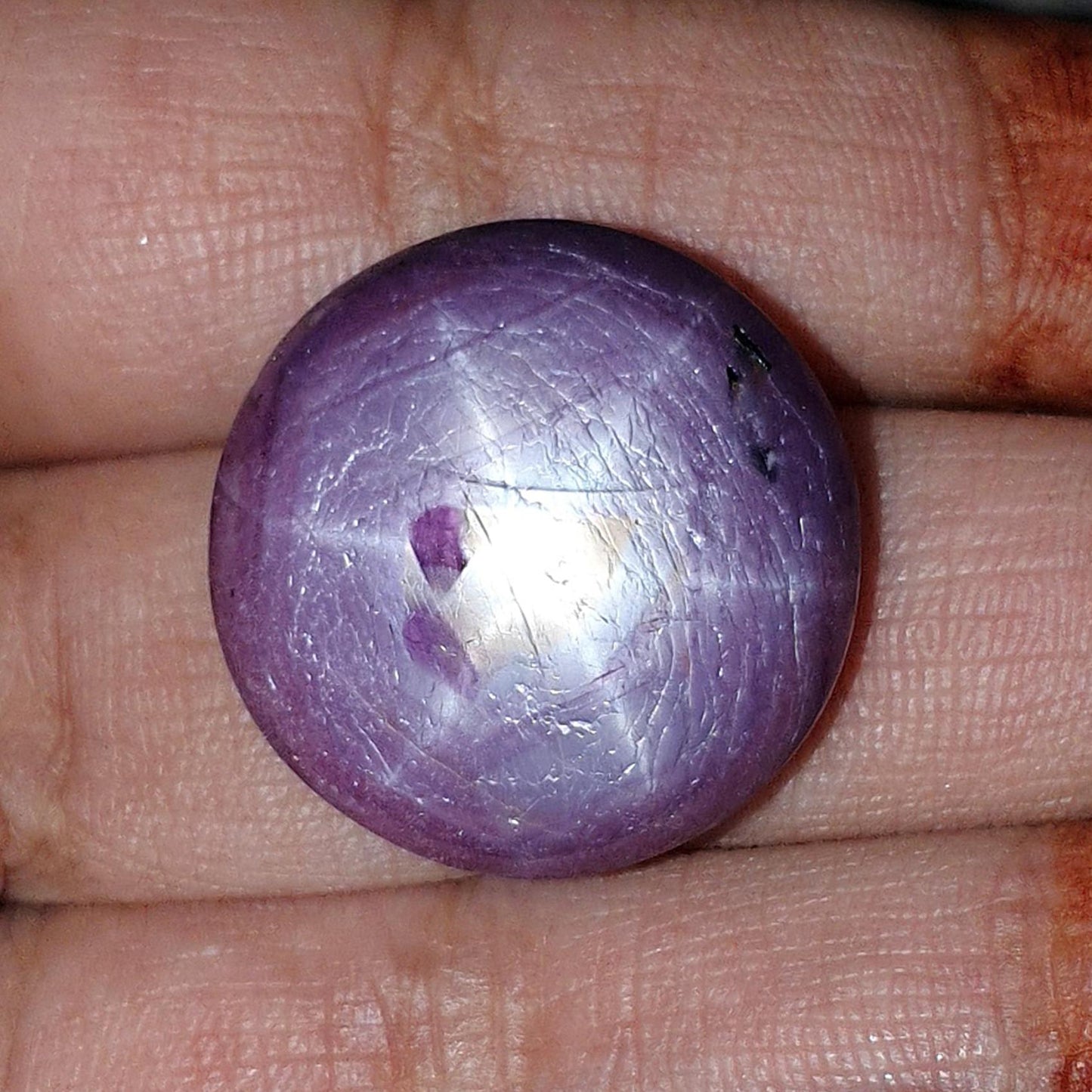 Star Ruby Gemstone Cabochon: 71.60cts Natural Untreated Unheated Red 6Ray Star Ruby Round Shape 22mm 1pc for Jewelry