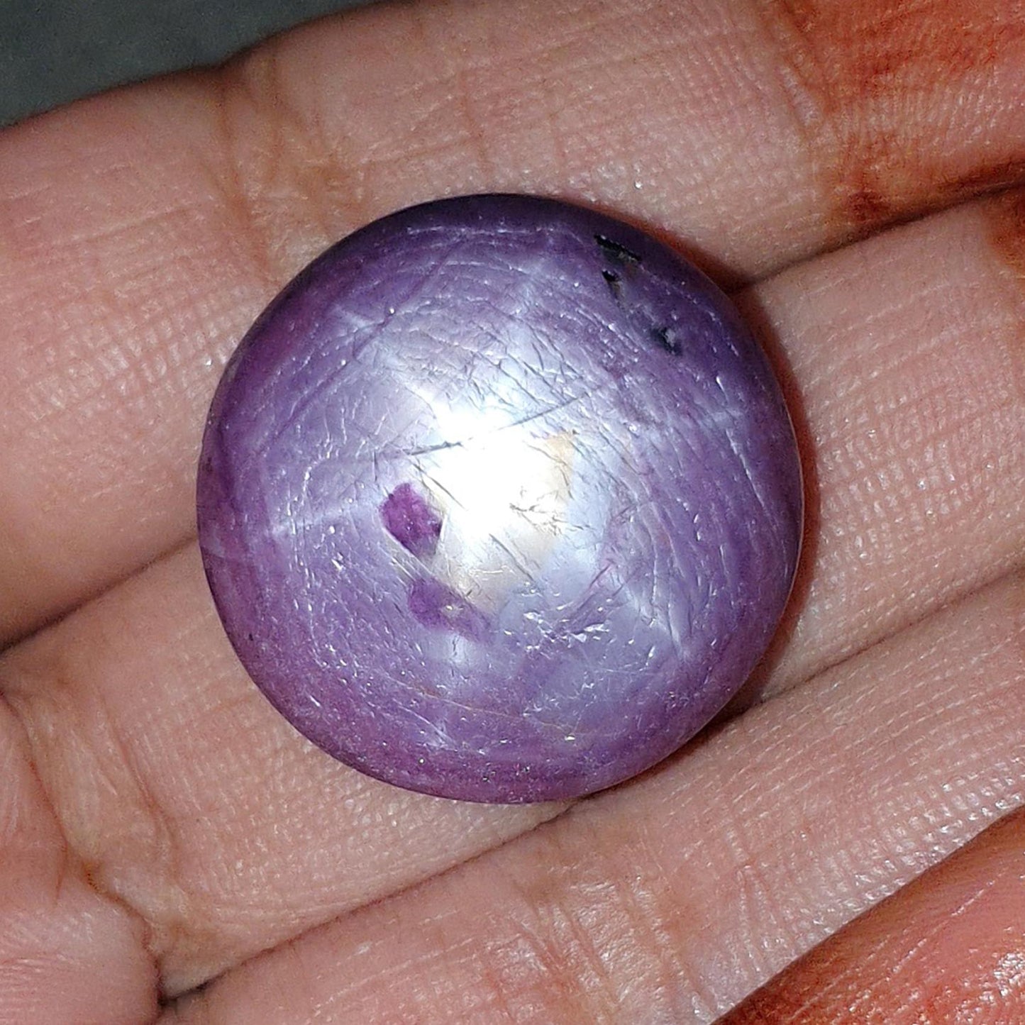 Star Ruby Gemstone Cabochon: 71.60cts Natural Untreated Unheated Red 6Ray Star Ruby Round Shape 22mm 1pc for Jewelry