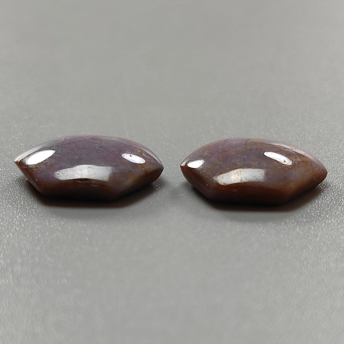 Star Ruby Gemstone Cabochon: 31.00cts Natural Untreated Unheated Milky 6Ray Star Ruby Hexagon Shape 18*15mm Pair for Jewelry