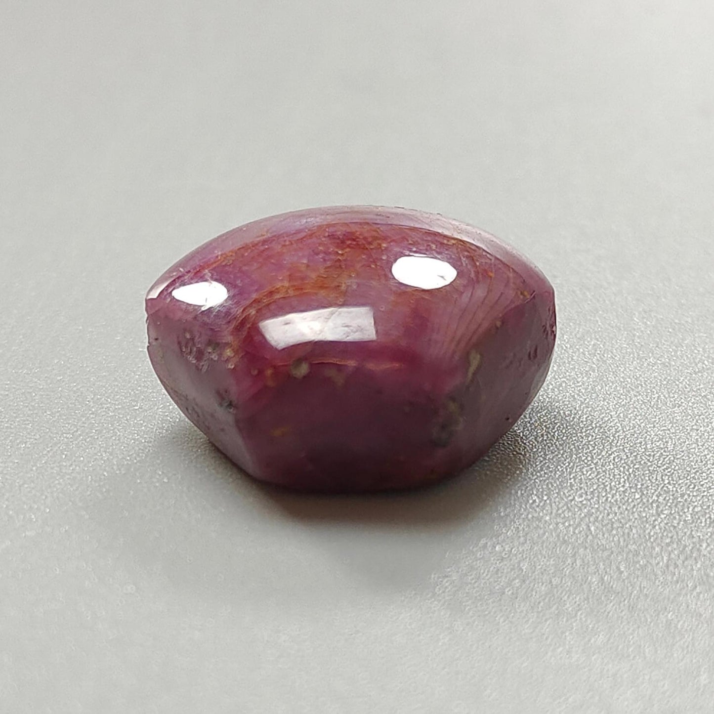 Star Ruby Gemstone Cabochon: 53.70cts Natural Untreated Unheated 6Ray Star Ruby Hexagon Shape 22*19mm 1pc for Jewelry July Birthstone