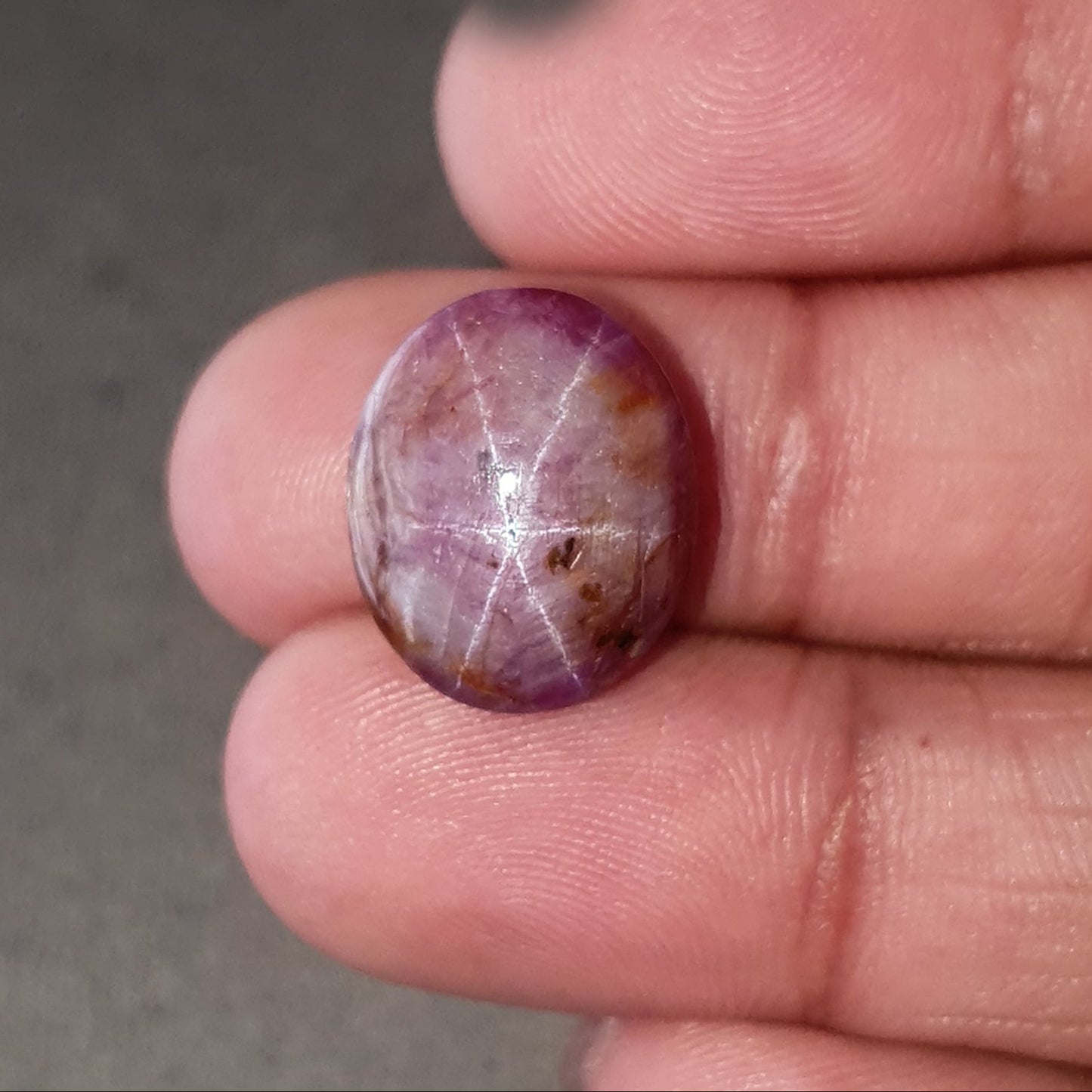 star ruby oval cabochon