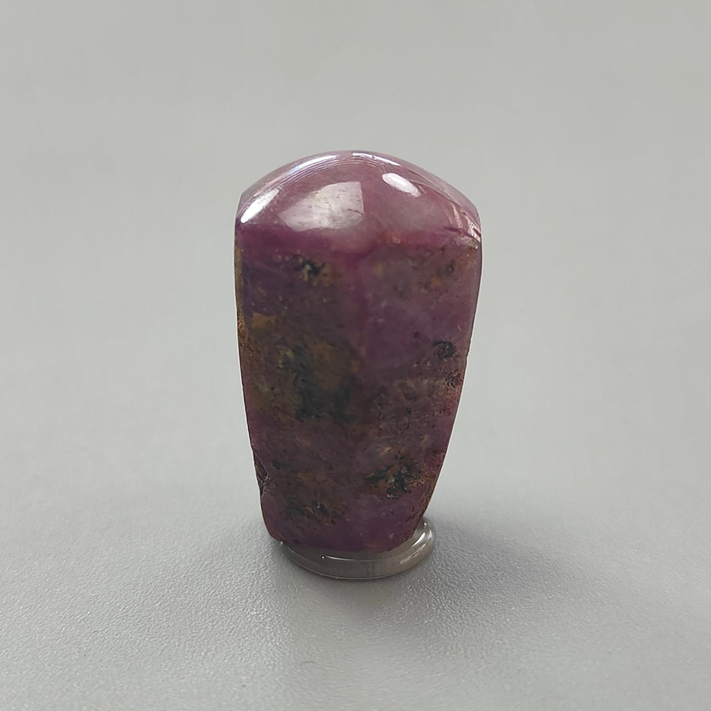 Star Ruby Gemstone Wand Specimen: 62.60cts Natural Untreated 6Ray Star Ruby Hexagon Shape Healing Crystal 24*16mm 1pc July Birthstone