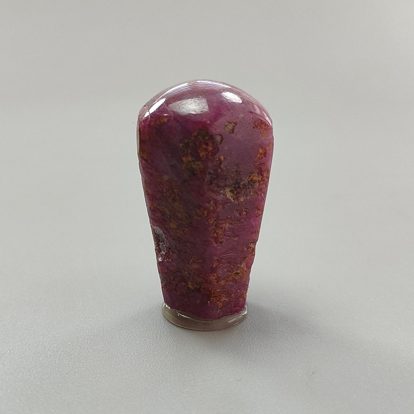 Star Ruby Gemstone Wand Specimen: 102.10cts Natural Untreated 6Ray Star Ruby Hexagon Shape Healing Crystal 31*19mm 1pc July Birthstone