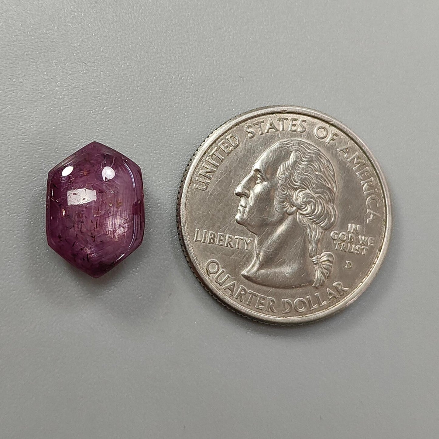 Star Ruby Gemstone Cabochon: 9.40cts Natural Untreated Unheated 6Ray Star Ruby Hexagon Shape 14*10mm 1pc for Jewelry July Birthstone