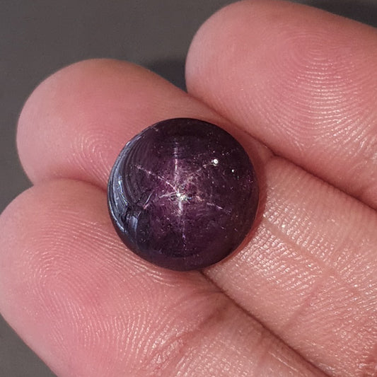 star ruby round shape cabochon