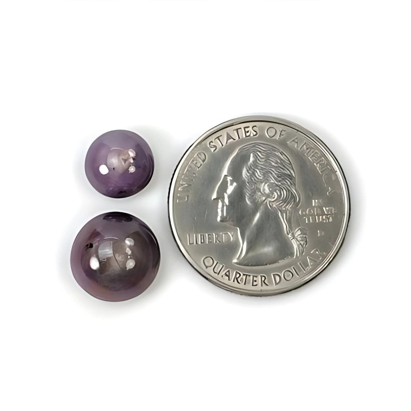 14.10cts Natural Untreated Star Ruby Gemstone Round Shape Cabochon 9mm - 12mm 2pcs