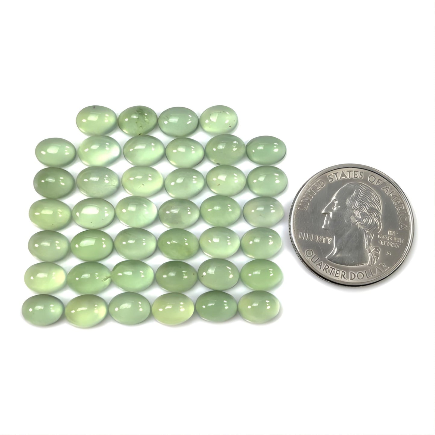 51.35cts Serpentine Gemstone Natural Untreated Cabochon Oval Shape 40pcs