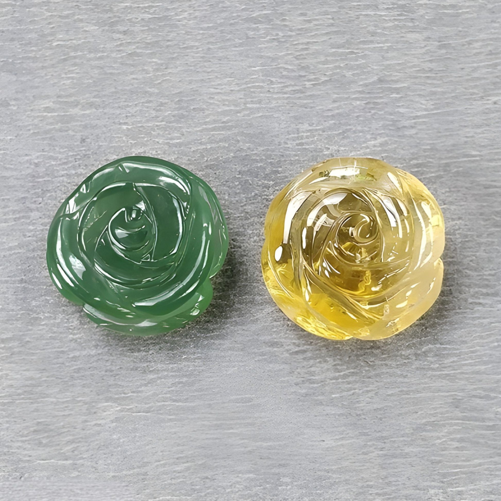 蛇纹石、黄水晶，用于珠宝