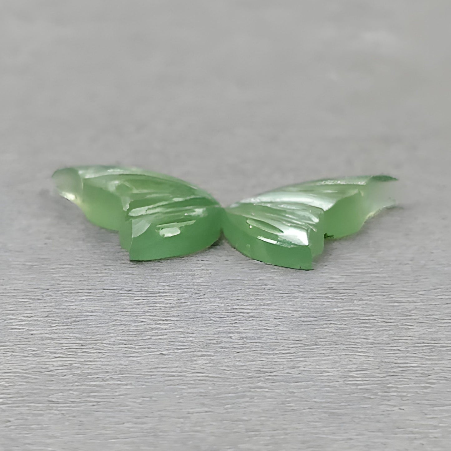 7.30cts Antigorite Serpentine Gemstone Natural Untreated Carving Butterfly Shape Pair