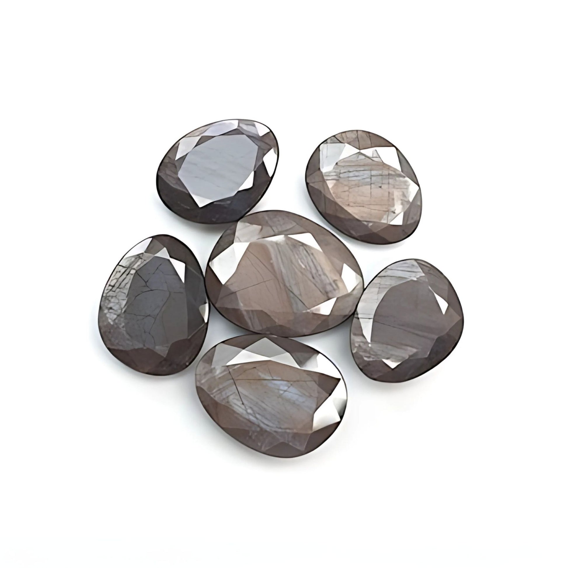 silver sapphire egg shape normal cut