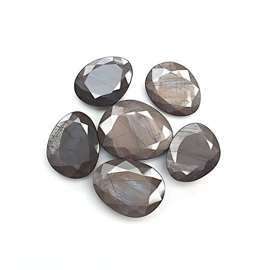 silver sapphire egg shape normal cut