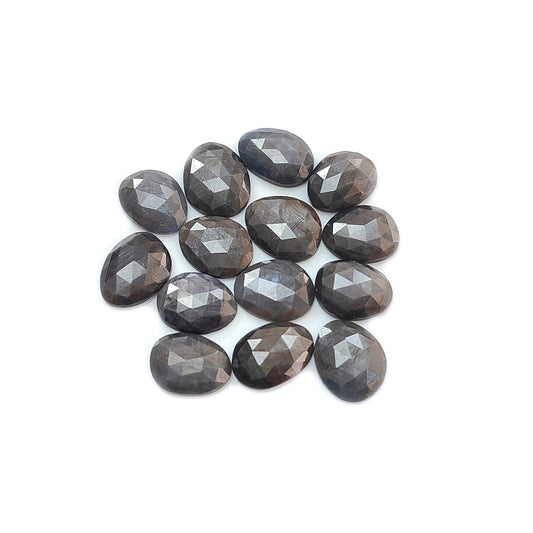 sapphire fancy rose cut slices