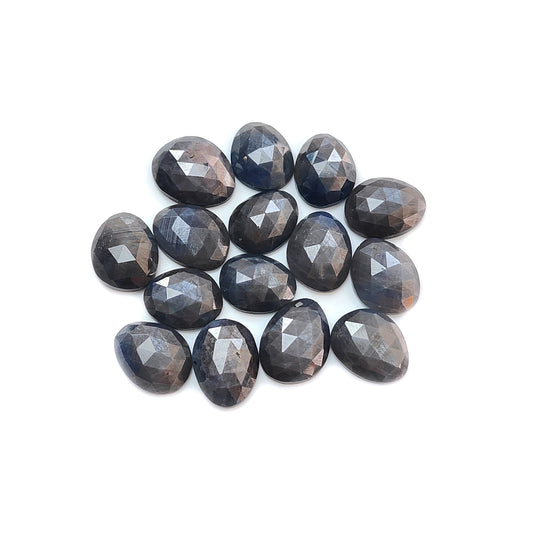 silver sapphire fancy roe cut slices