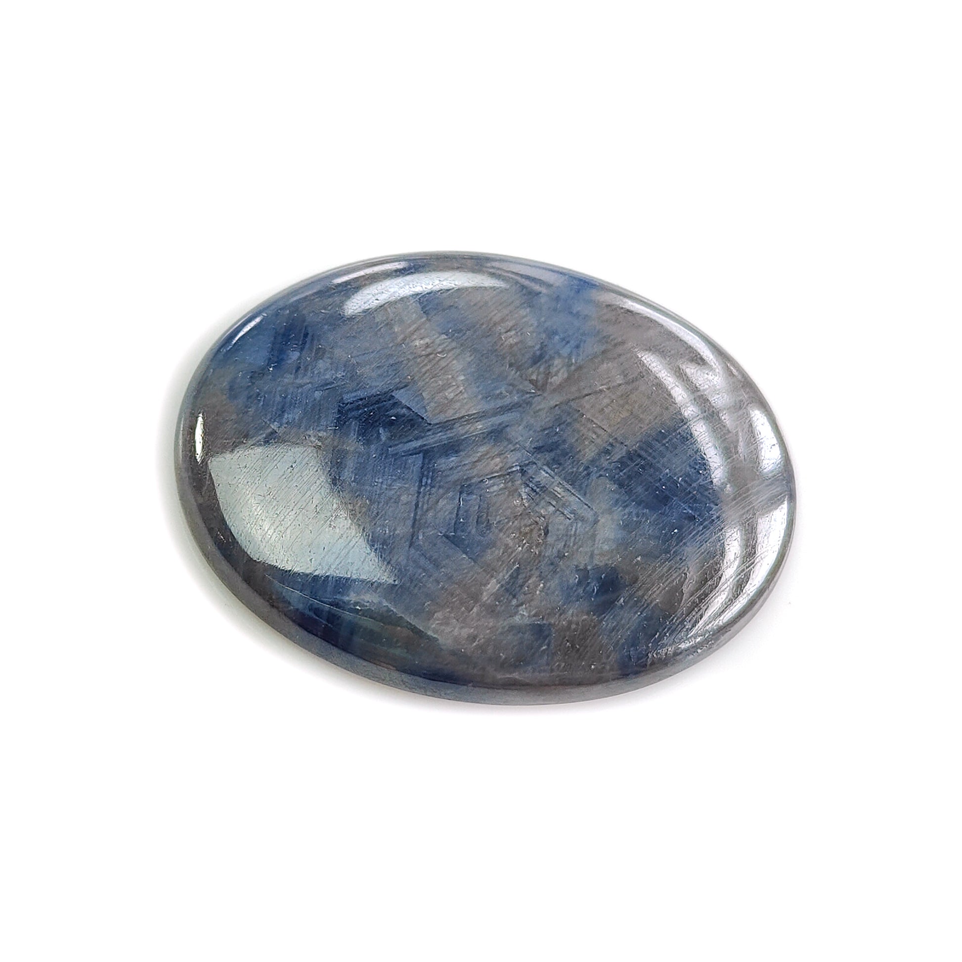 silver gray sapphire cabochon gemstone