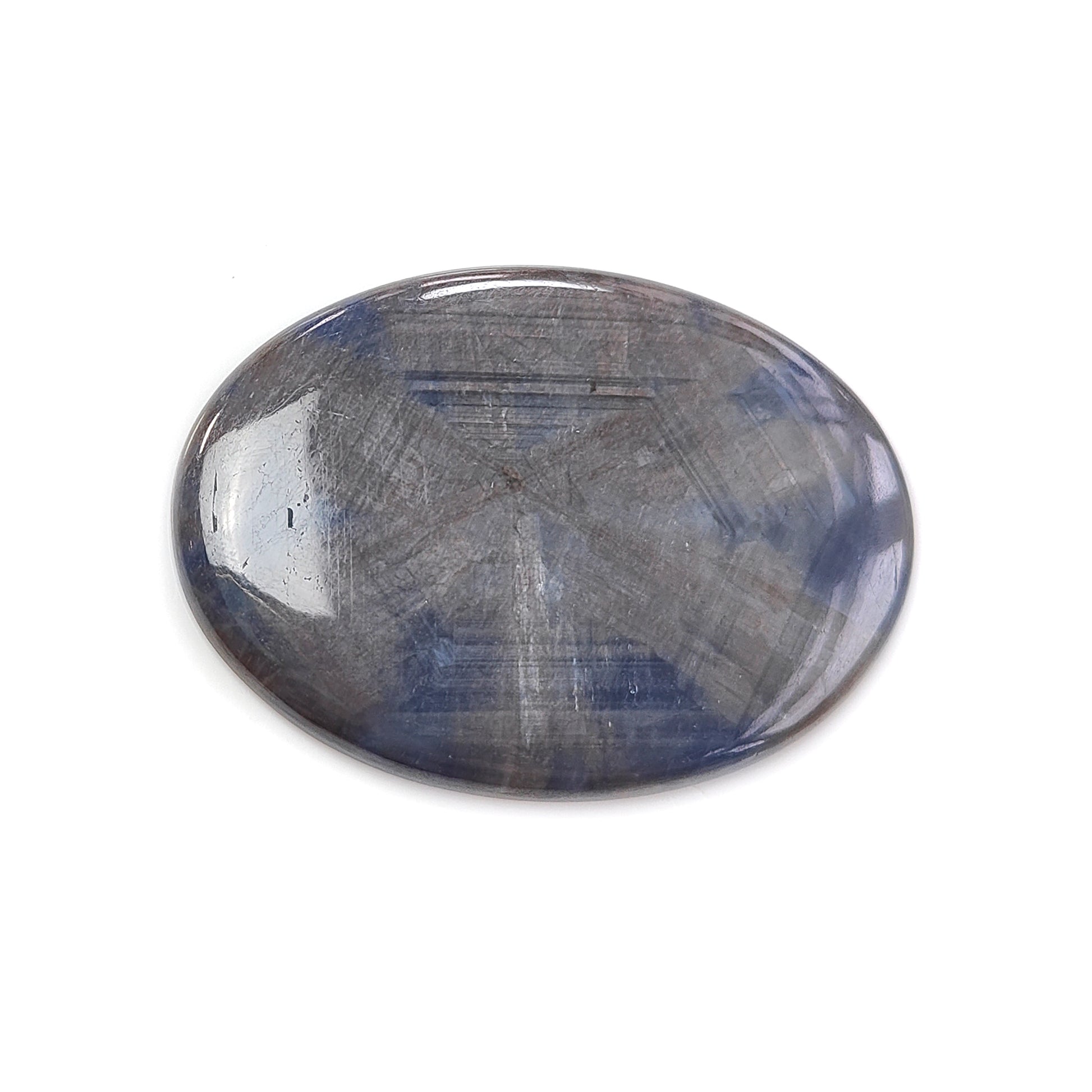 Silver Sapphire Trapiche Cabochon Gemstone