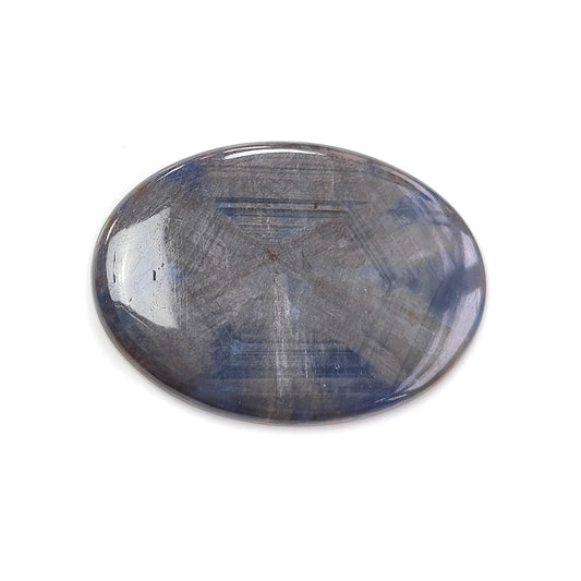 Silver Sapphire Trapiche Cabochon Gemstone