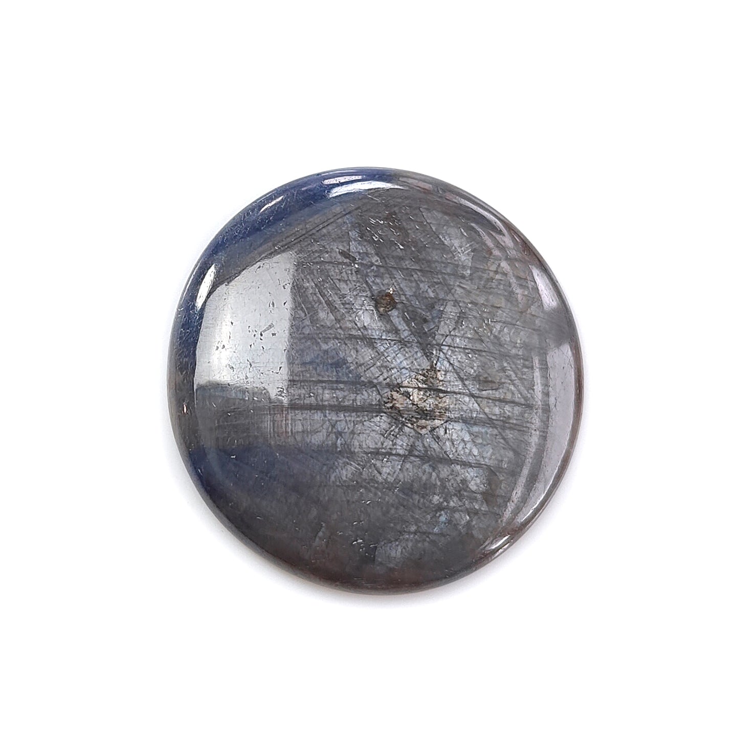 Silver Gray Sapphire Trapiche Cabochon Gemstone