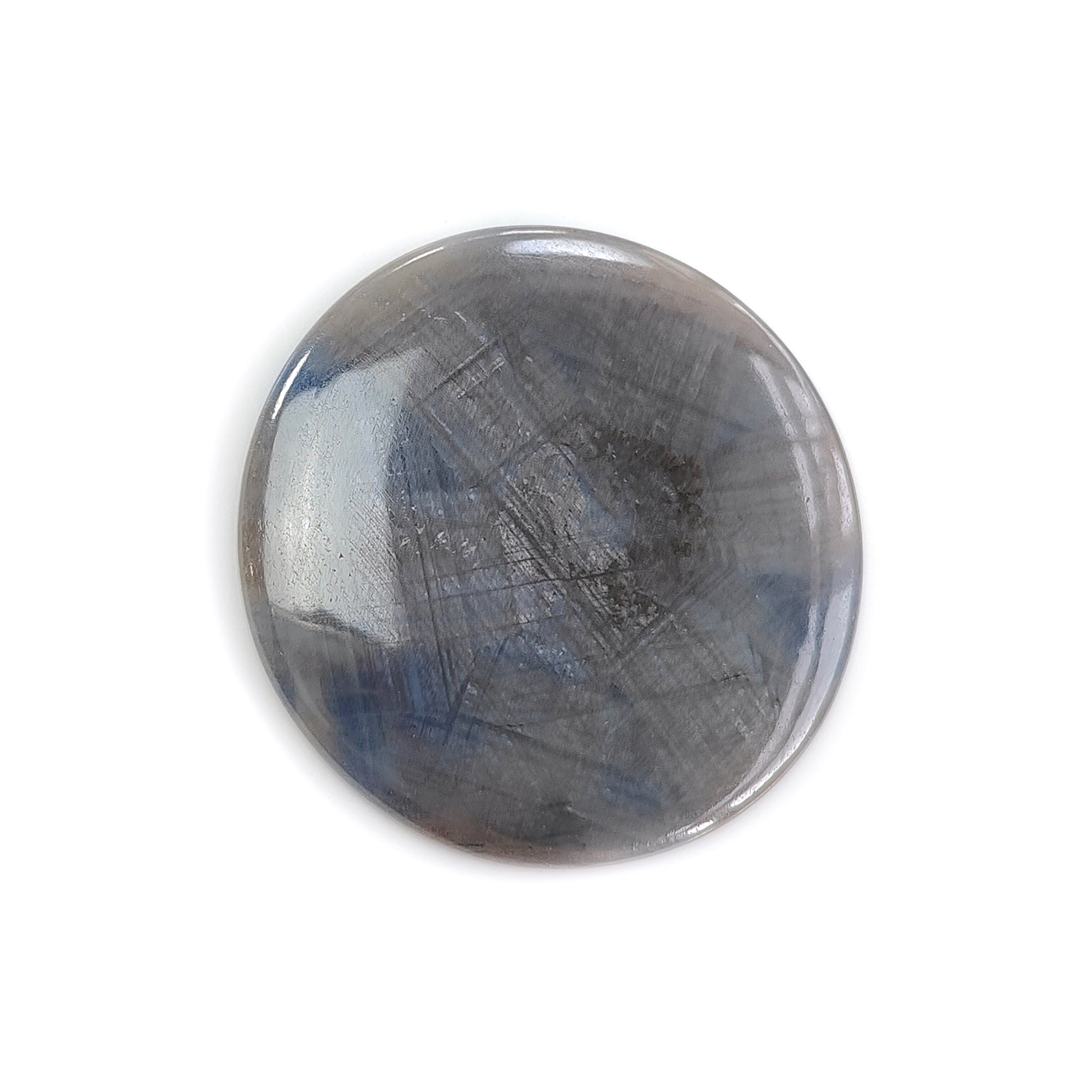 Silver Gray Trapiche Cabochon Gemstone