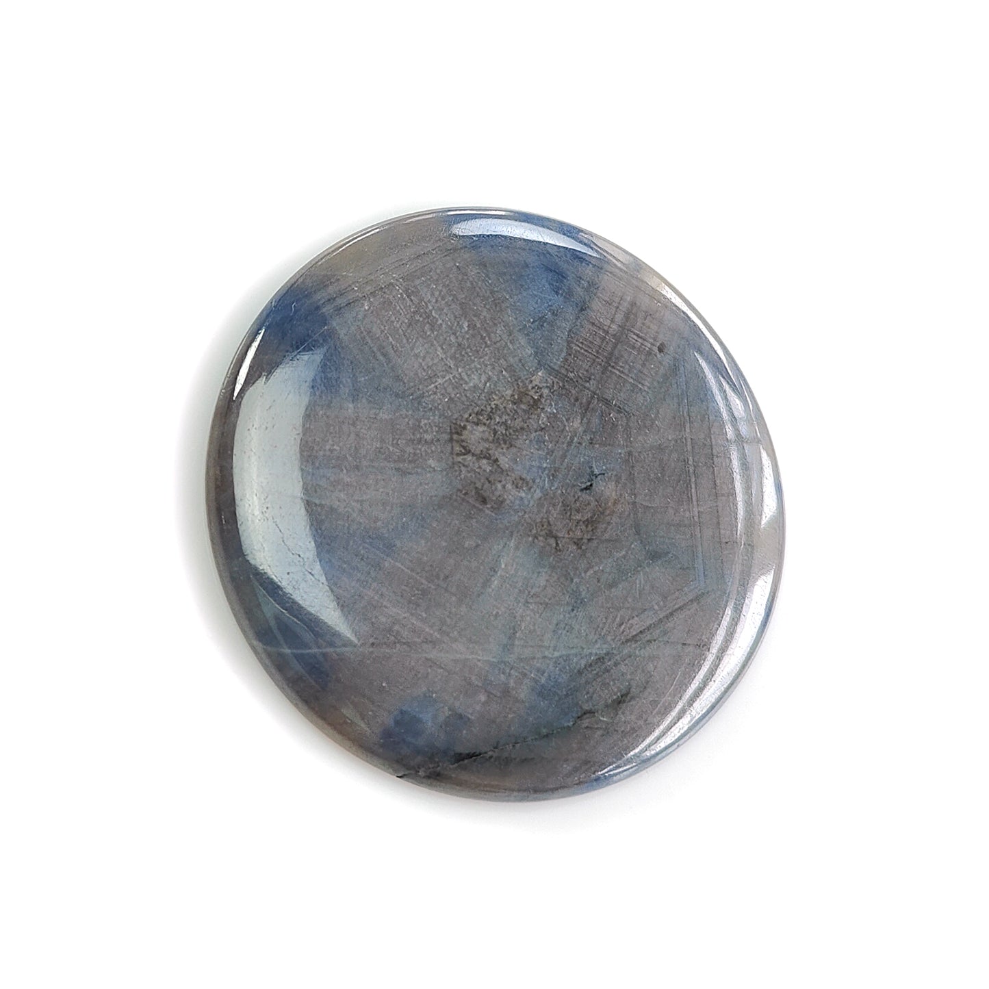Silver Gray Sapphire Trapiche Cabochon Gemstone